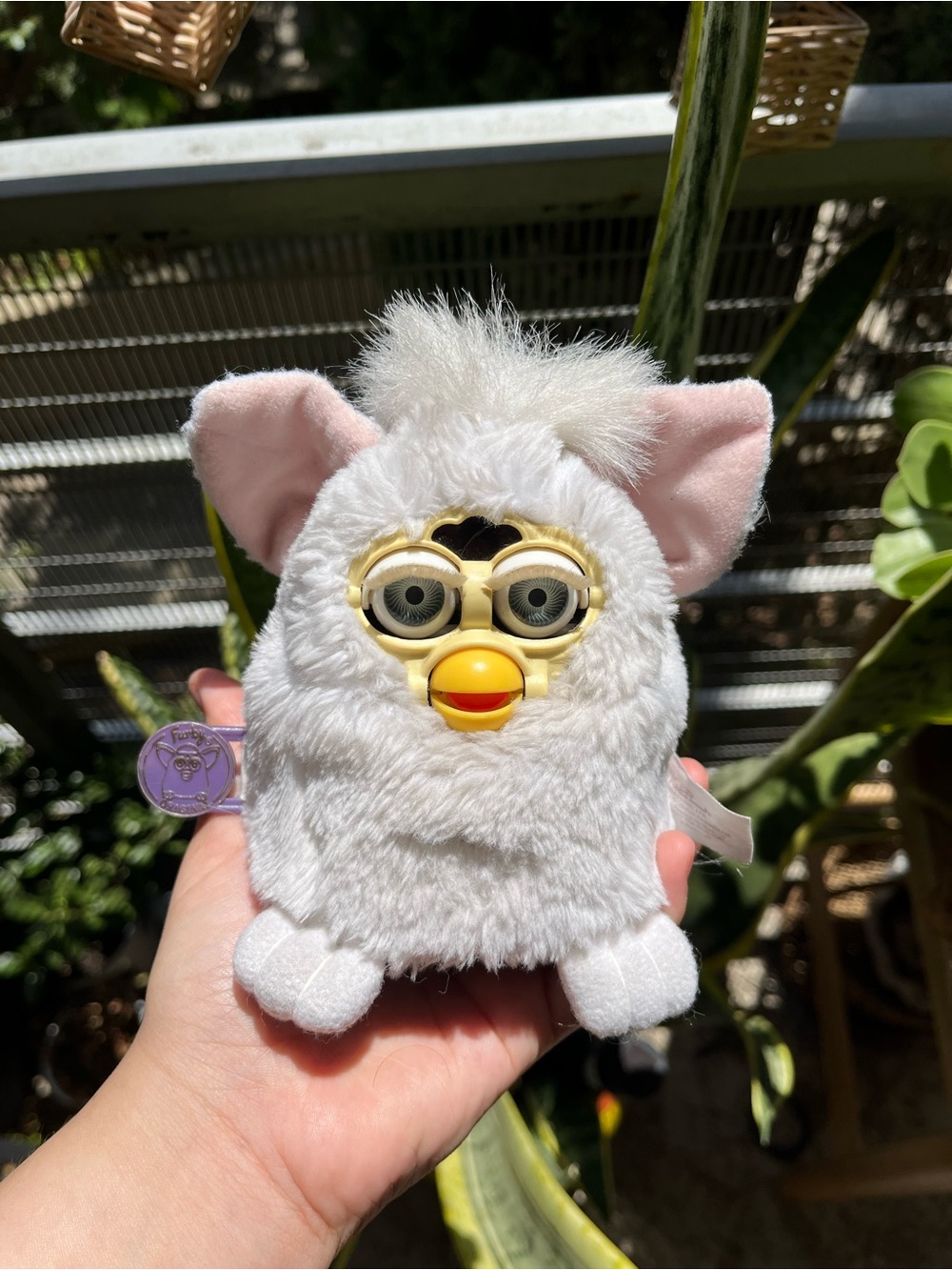 VTG 1998 Tiger Electronics White "Snowball" Furby Model 70-800 - TESTED & WORKS